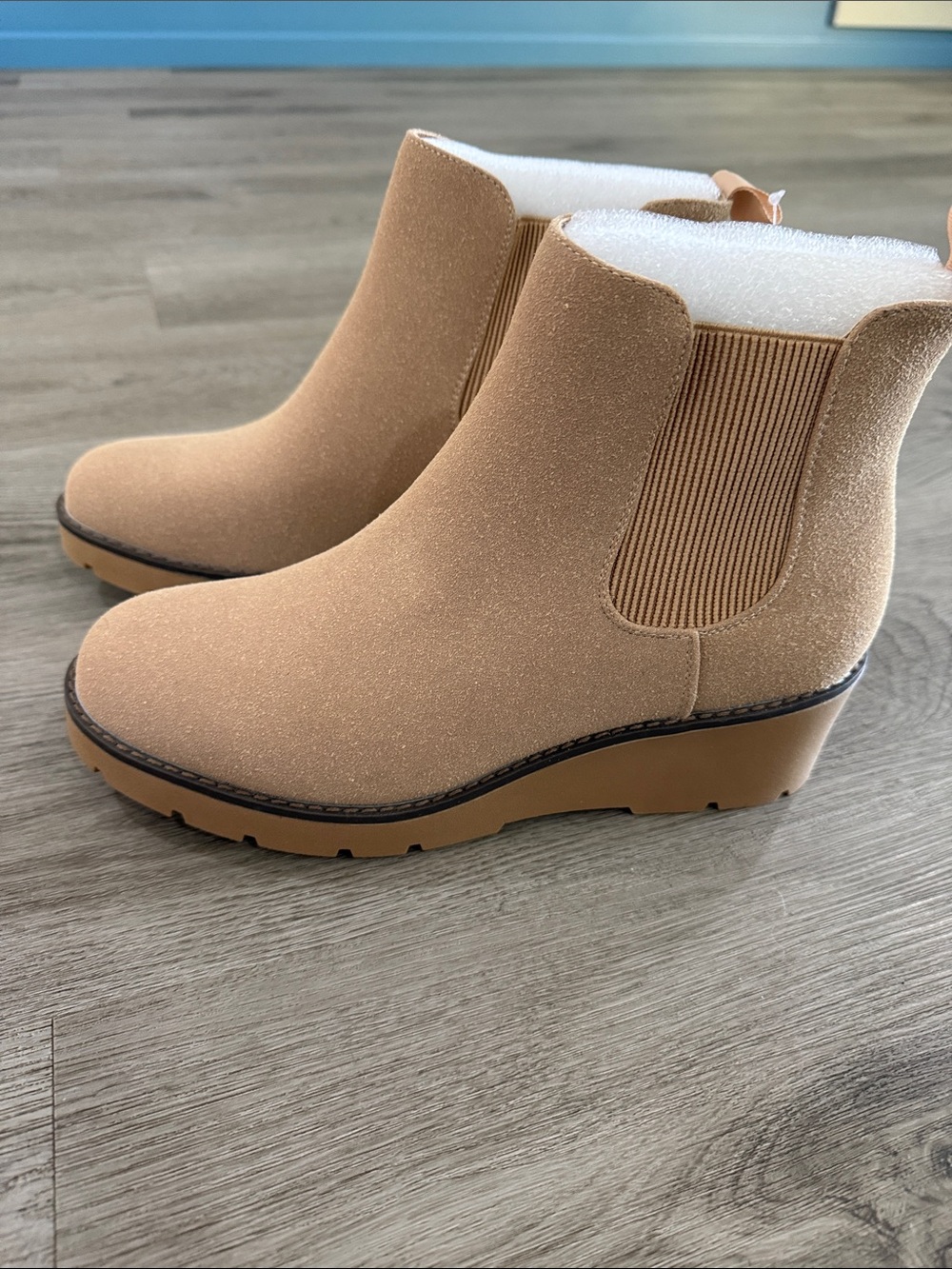 Women’s  Soft Suede  Platform Wedge Ankle Boots